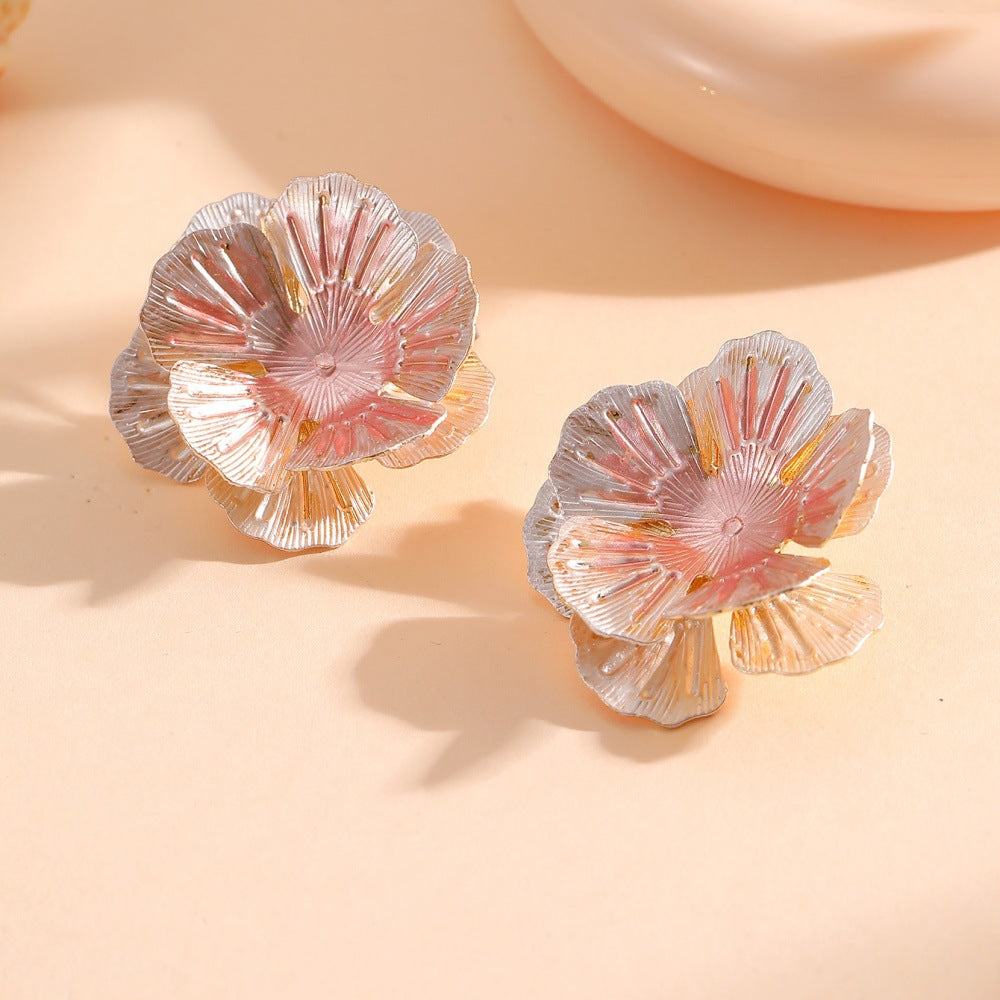 Damen Ohrstecker im floralen Design aus hochwertigem Metall Shop Nory