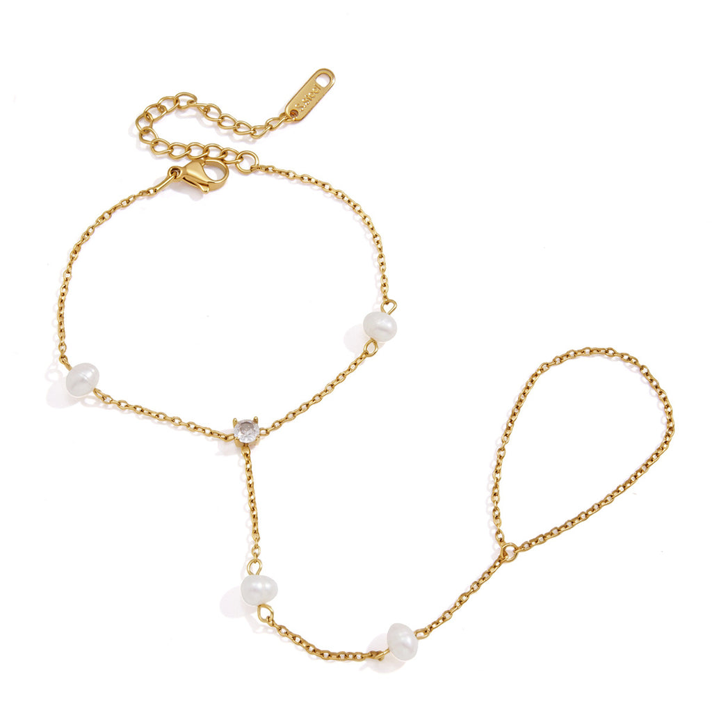 Damen Armband mit Kristallen und hypoallergener Edelstahlkette Shop Nory