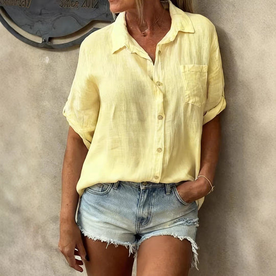Damen Sommerliche Kurzarmbluse Shopnory