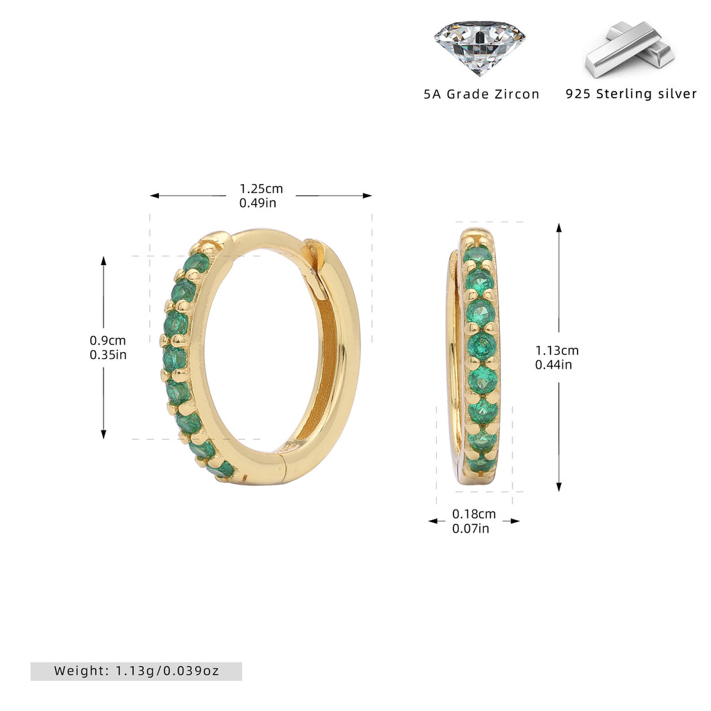 Damen Ohrcreolen mit funkelnden Zirkonsteinen aus hochwertigem 925 Sterling Silber Shop Nory