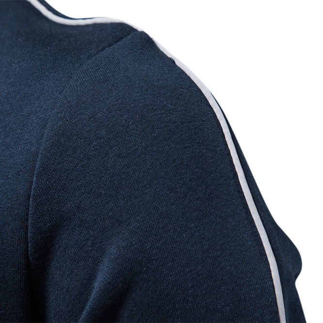 Herren Sweatjacke mit hohem Kragen und durchgehendem Reißverschluss