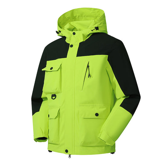 Herren Technische Utility-Fieldjacke mit Kapuze, Mehrfachtaschen und windabweisender Shell Shop Nory