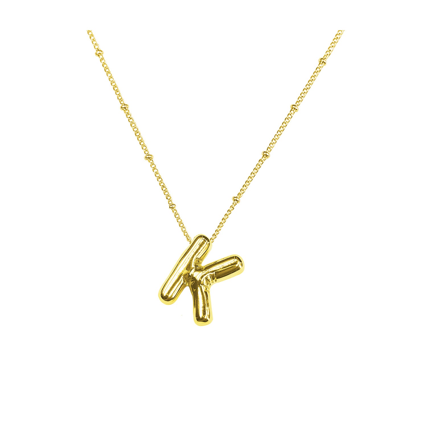 Damen Halskette mit geschwungenem Minimalisten-Anhänger und hochwertiger Gliederkette Shop Nory