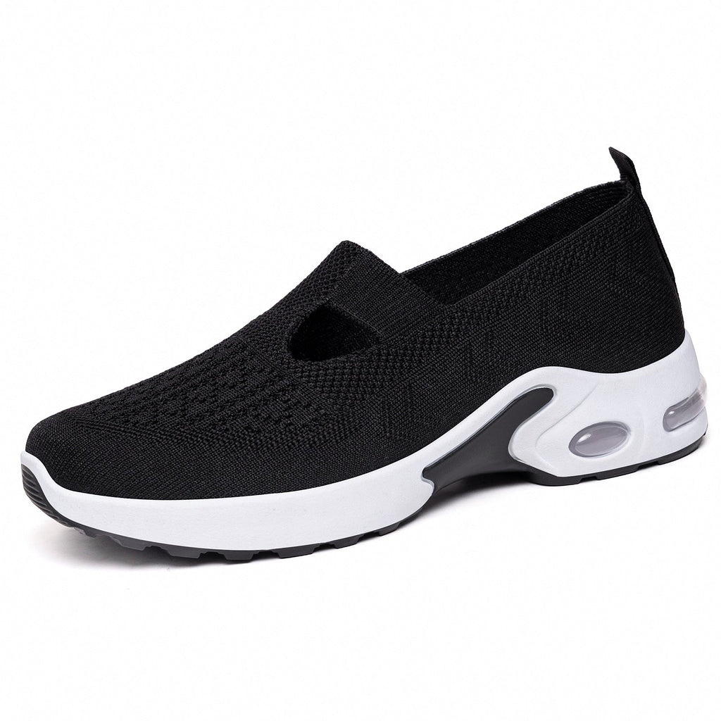 Damen Atmungsaktive Slip-On Freizeit-Schuhe mit dämpfender Sohle