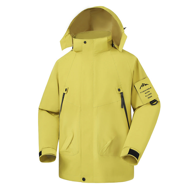 Herren Wasserdichte Softshell-Outdoorjacke mit verstellbarer Kapuze und versiegelten Nähten Shop Nory