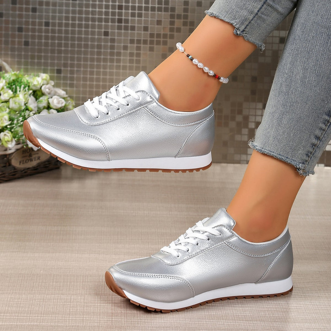 Damen modischer Metallic-Sneaker mit dämpfender Leichtsohle und rutschfester Profilgummisohle Shop Nory