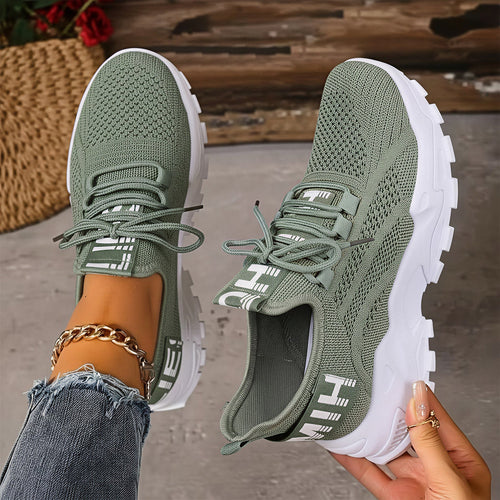 Damen Leichte und atmungsaktive Sport Sneakers mit elastischer Sohle