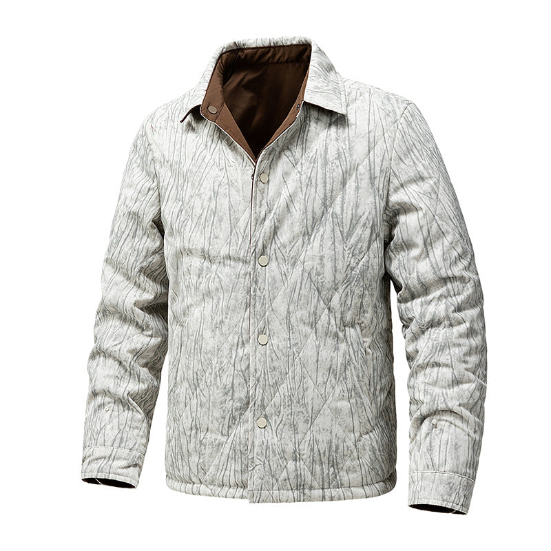 Herren Leicht wattierte gesteppte Übergangsjacke mit Hemdkragen Shop Nory