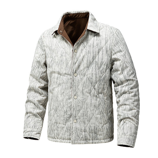 Herren Leicht wattierte gesteppte Übergangsjacke mit Hemdkragen Shop Nory
