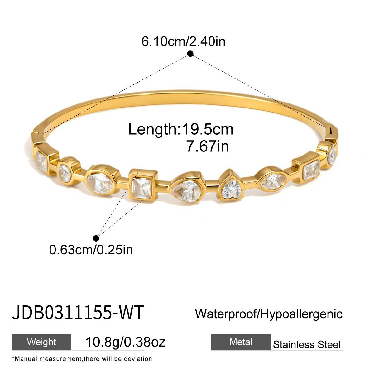 Damen elegantes Armband aus hypoallergenem Edelstahl mit bunten Natursteinen Shop Nory