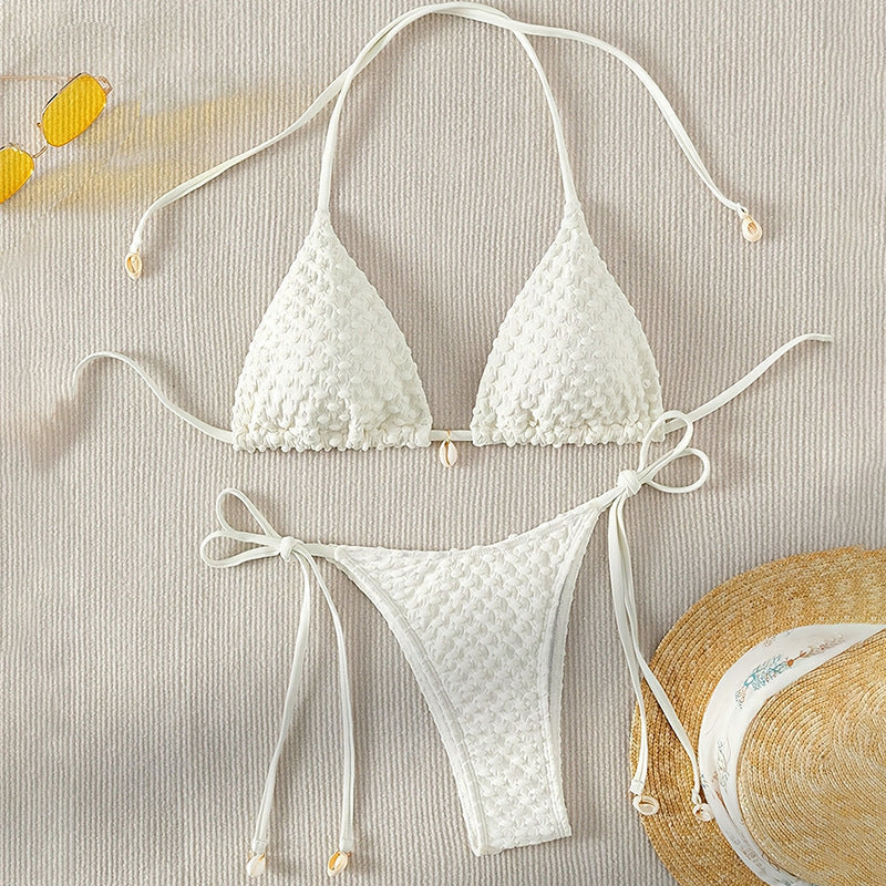 Damen Bikiniset mit charmantem Strukturdesign Shopnory