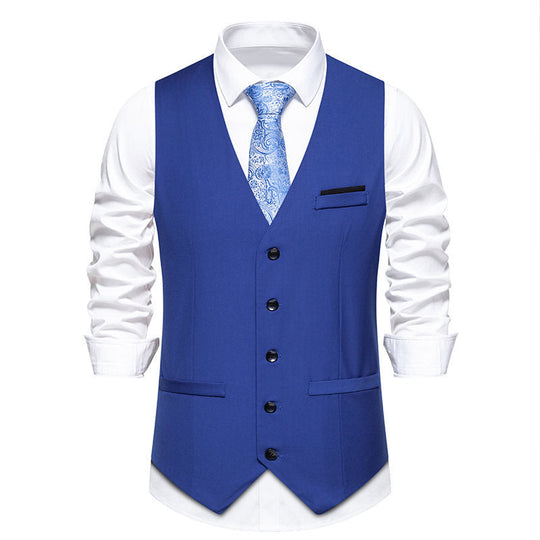 Herren elegante Anzugweste mit feiner Struktur und hochwertigem Material