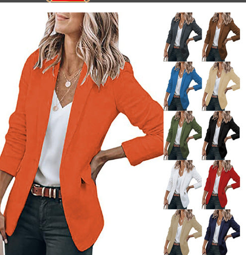 Damen komfortable Blazerjacke mit strukturiertem Design und eleganten Akzenten