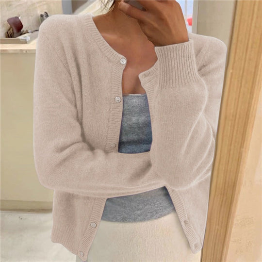 Damen kuschelige Strickjacke