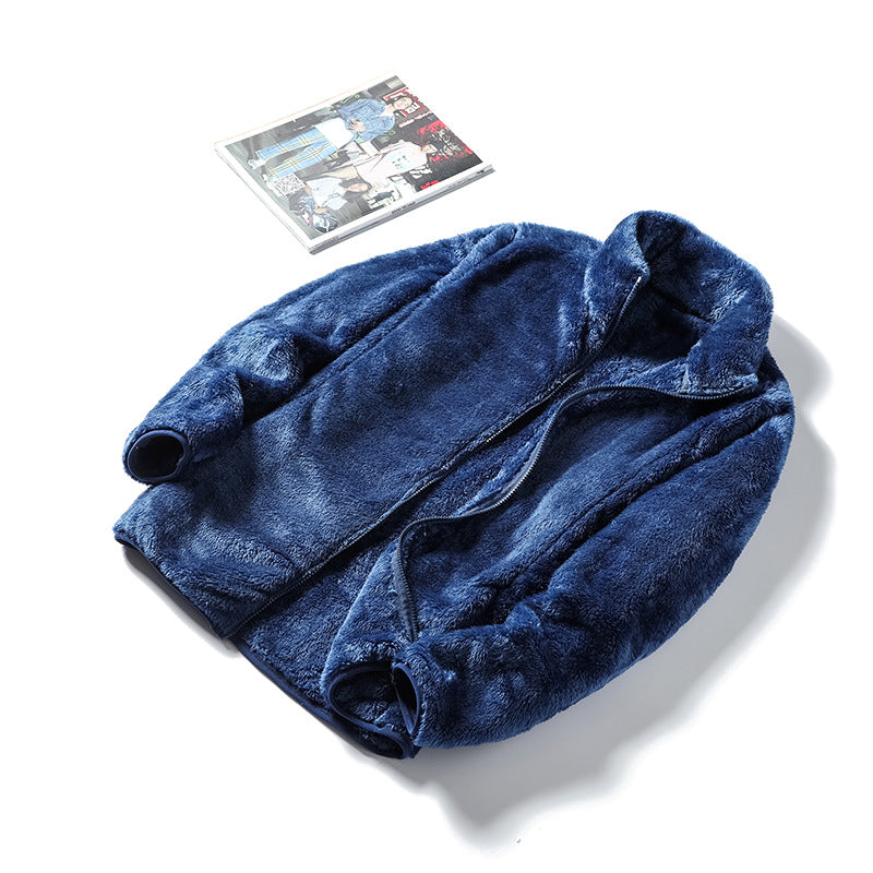 Damen Kuschelige Teddy-Fleecejacke im Oversize-Style mit Stehkragen und Reißverschluss Shop Nory