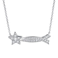 Damen Halskette mit funkelndem Stern und eleganten Zirkonia-Details Shop Nory