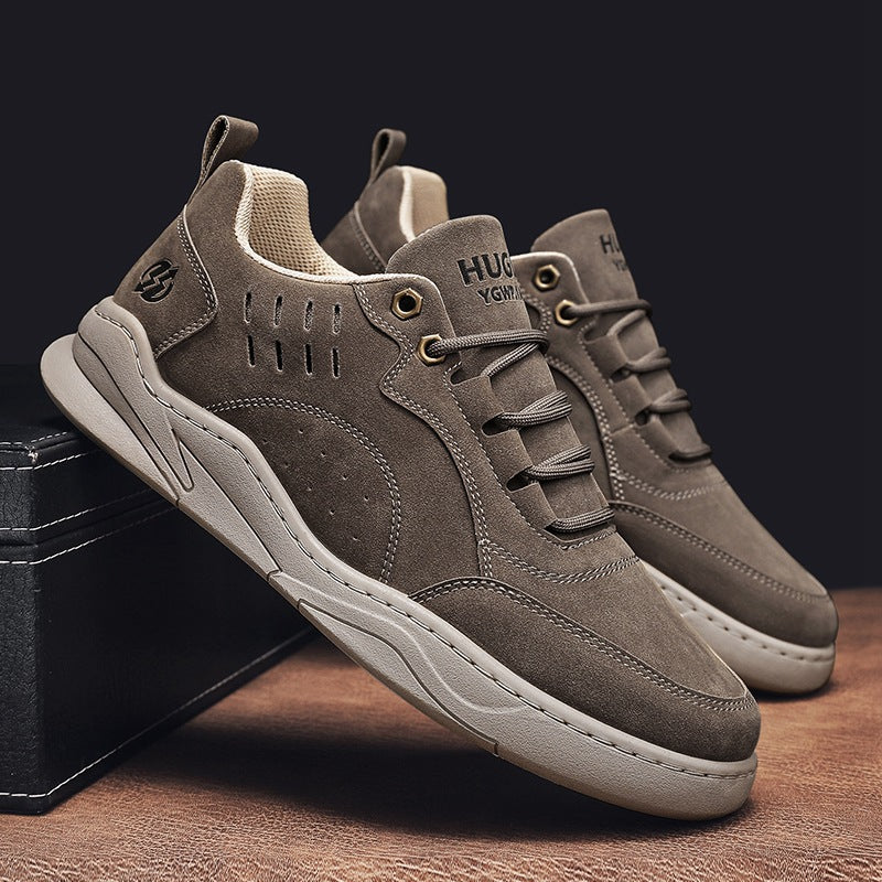 Herren Veloursleder-Freizeit-Sneaker mit gepolstertem Komfortfußbett und rutschfester Gummisohle Shopy Nory