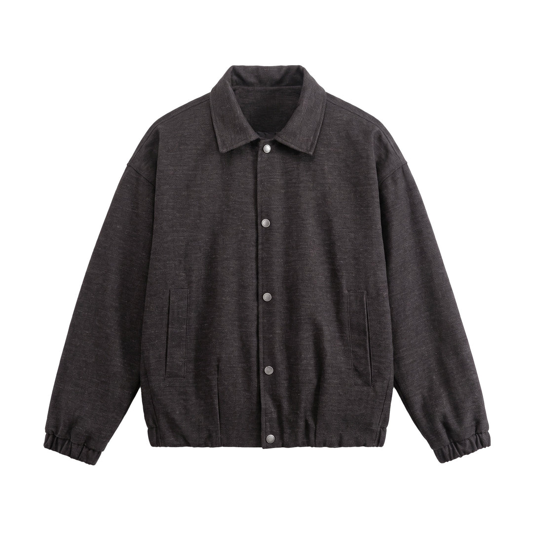 Herren Kurz geschnittener Wollmix‑Blouson mit verdeckter Druckknopfblende Shop Nory
