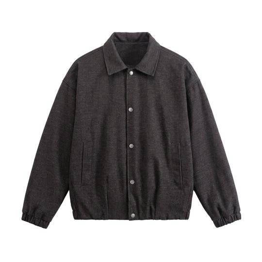 Herren Kurz geschnittener Wollmix‑Blouson mit verdeckter Druckknopfblende Shop Nory