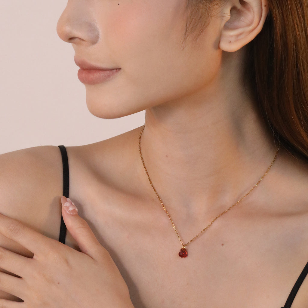 Damen Halskette mit herzförmigem Kristallanhänger und verlängerbarem Kettendesign Shop Nory