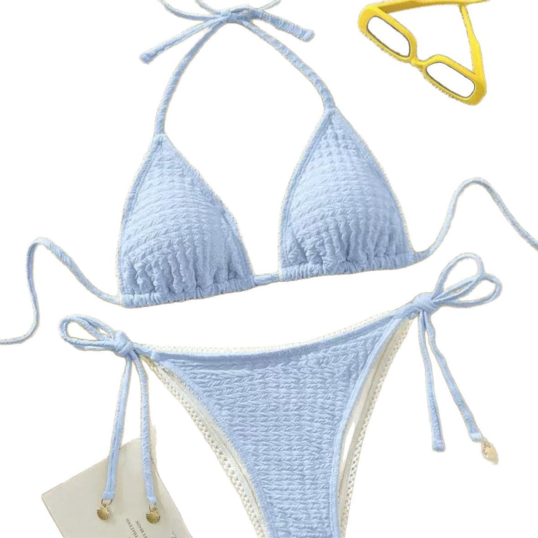 Damen Raffinierter Triangel-Bikini mit elegantem Rüschendesign