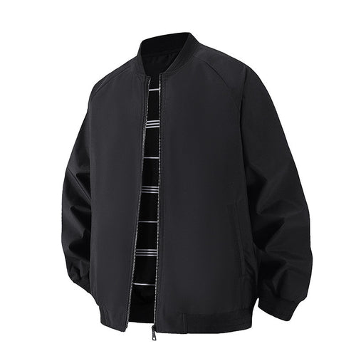 Herren Leichte Windbreaker-Bomberjacke mit Raglanärmeln, elastischen Bündchen und Zwei-Wege-Reißverschluss Shop Nory