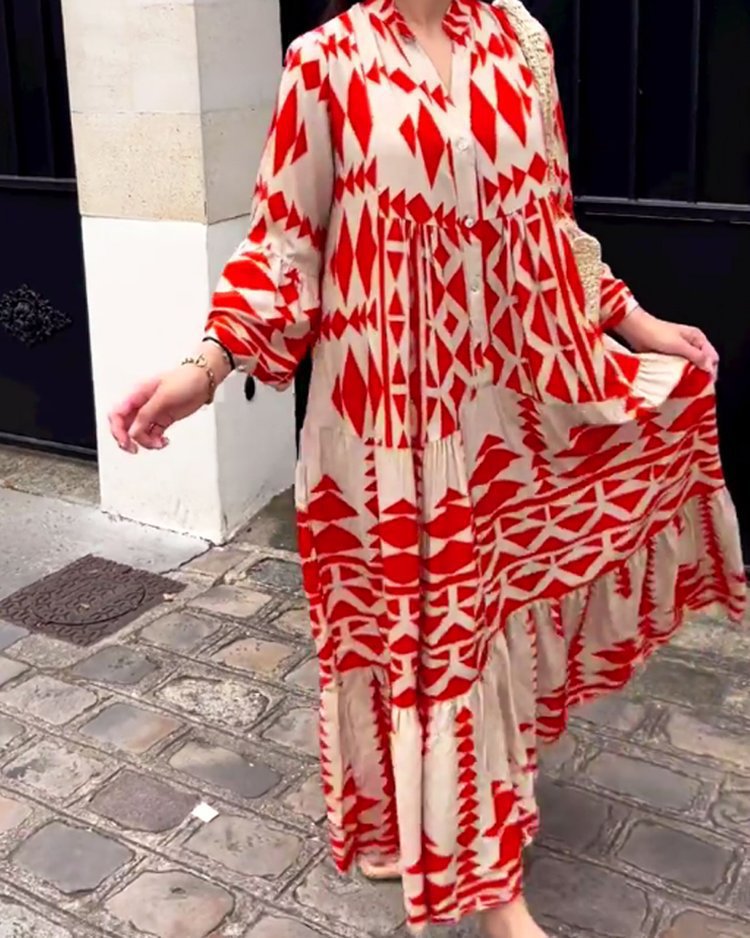 Bedrucktes Hemdkleid