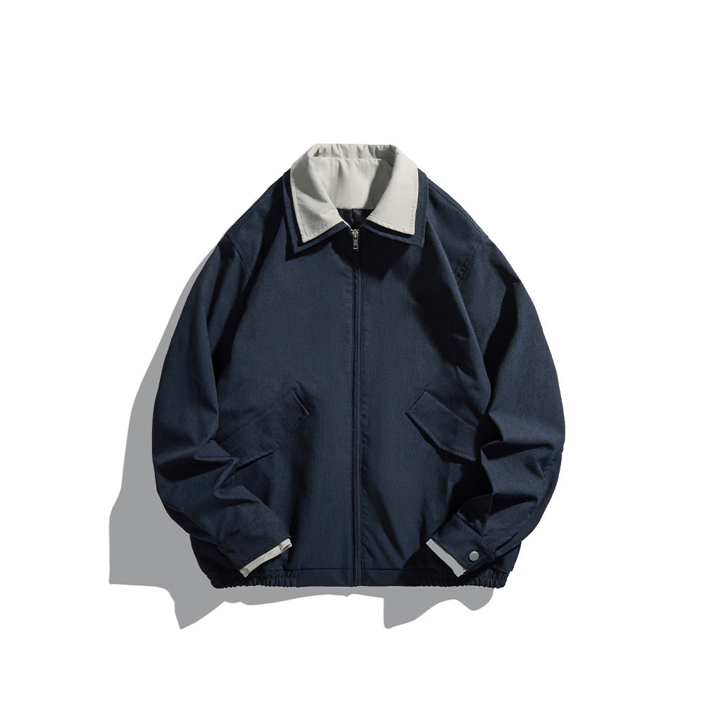 Herren Kurzjacke im Boxy‑Cut aus robustem Canvas mit kontrastierendem Umlegekragen Shop Nory