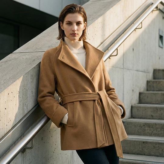 Damen Urbaner Taillierter Mantel Shop Nory