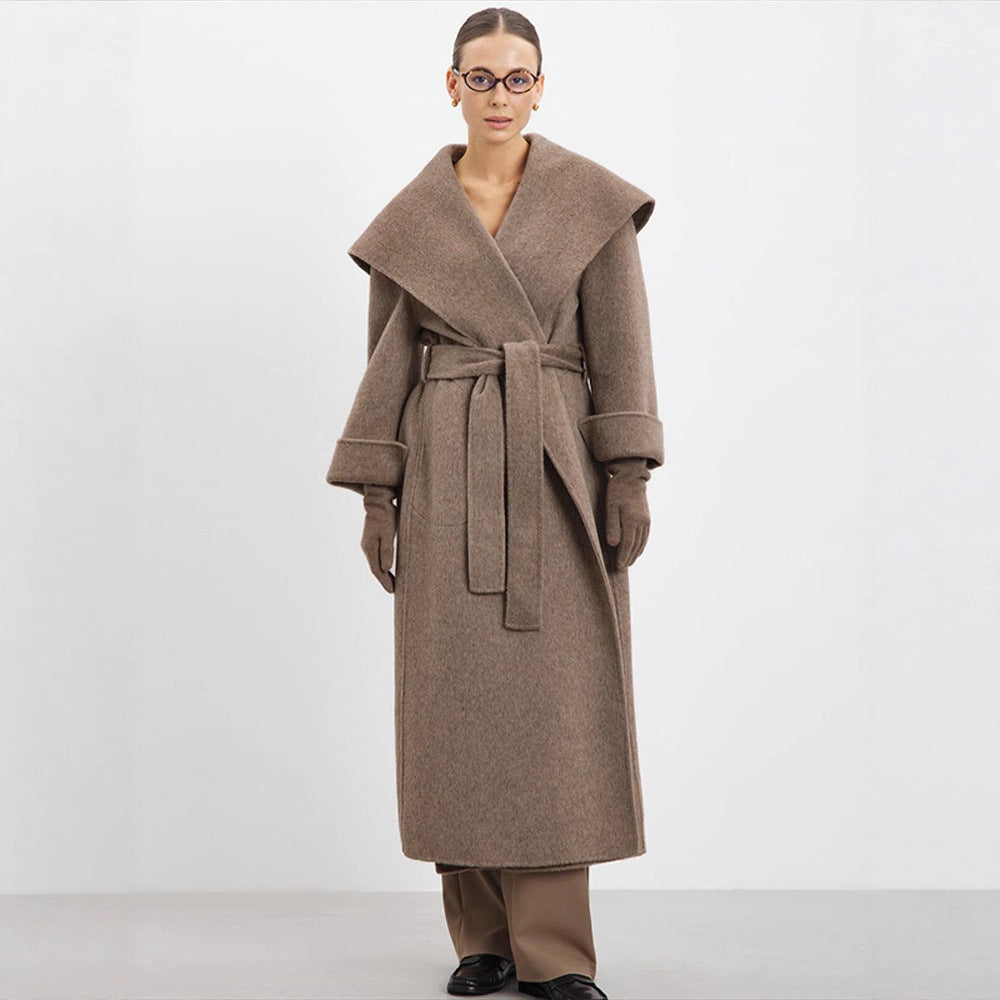 Damen Oversize Wollmix‑Mantel mit Schalkragen und lässiger Maxilänge Shop Nory