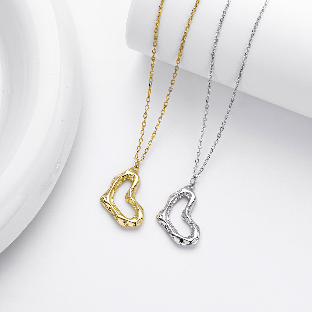 Damen Halskette mit einzigartigem Wellenanhänger aus 925 Sterling Silber Shop Nory