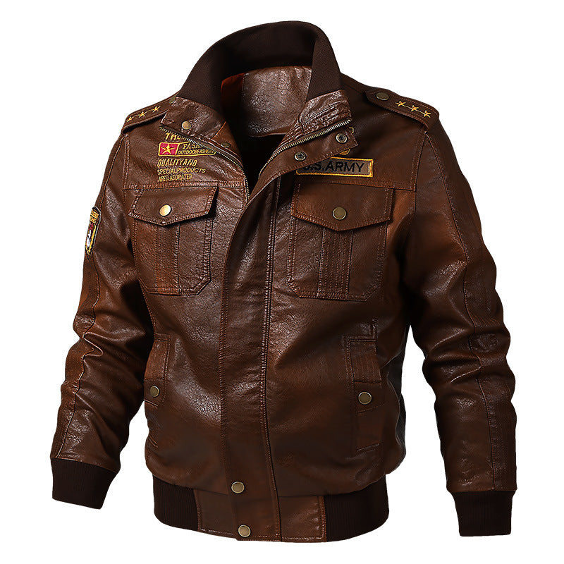 Herren Military-inspirierter Aviator-Blouson mit Schulterepauletten und Pattentaschen Shop Nory