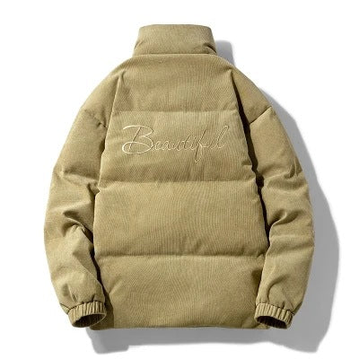 Herren Wattierte Steppjacke mit Stehkragen und Cordoptik Shop Nory