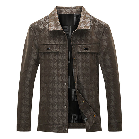 Herren Modische Jacke mit Karomuster Shop Nory