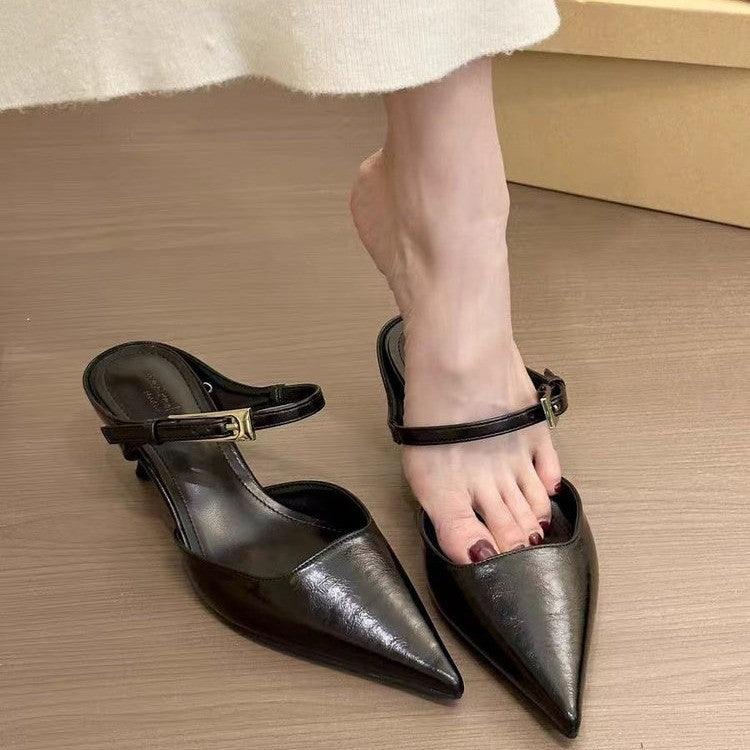 Damen Elegante Slingback-Pumps mit spitzem Zehenbereich und dezentem Riemen