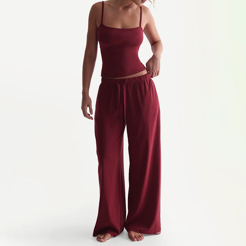 Damen Legere Lounge-Hose und Top Set