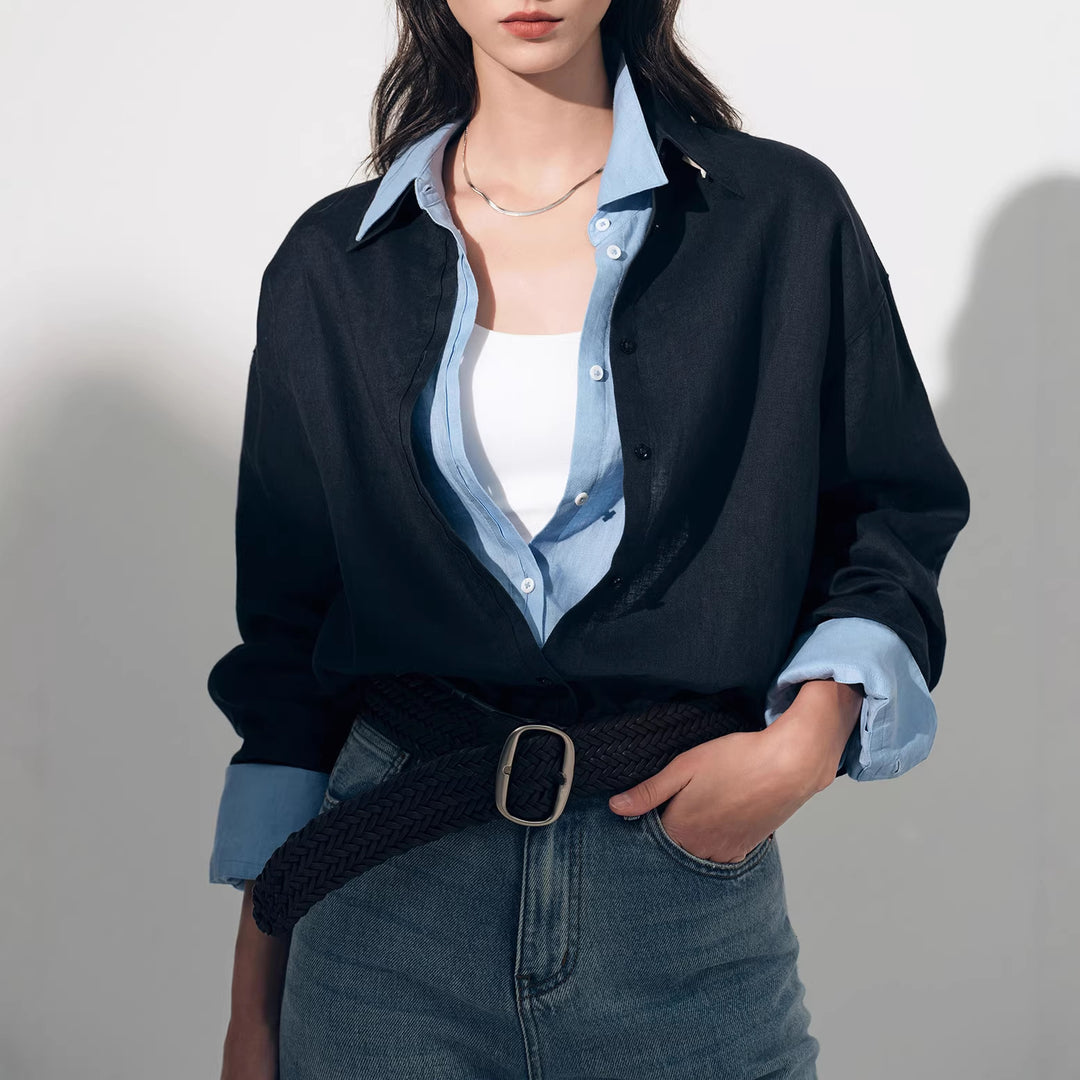 Damen Luftige Leinenbluse Shop Nory