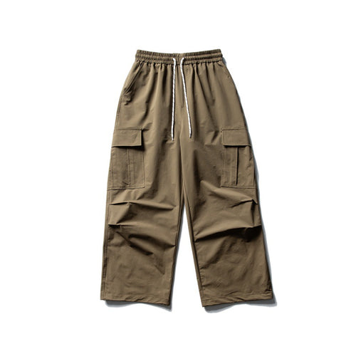 Unisex Weite Cargo-Utility-Hose im Baggy-Schnitt mit elastischem Kordelbund und großzügigen Klappentaschen Shop Nory
