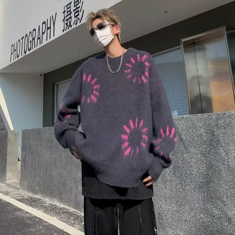 Unisex Grobstrickpullover mit grafischem Muster Shop Nory