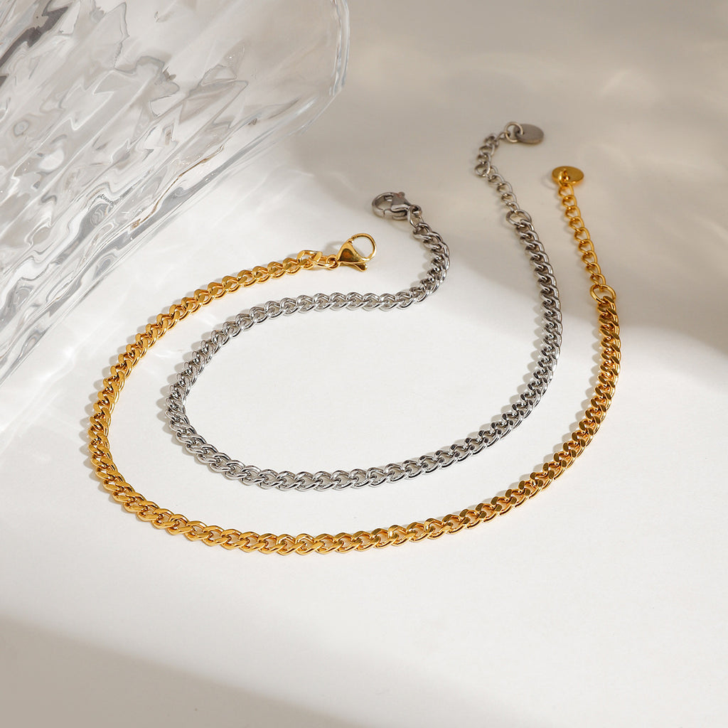 Damen Edelstahl Fußkette mit hochwertiger Gliederstruktur Shop Nory
