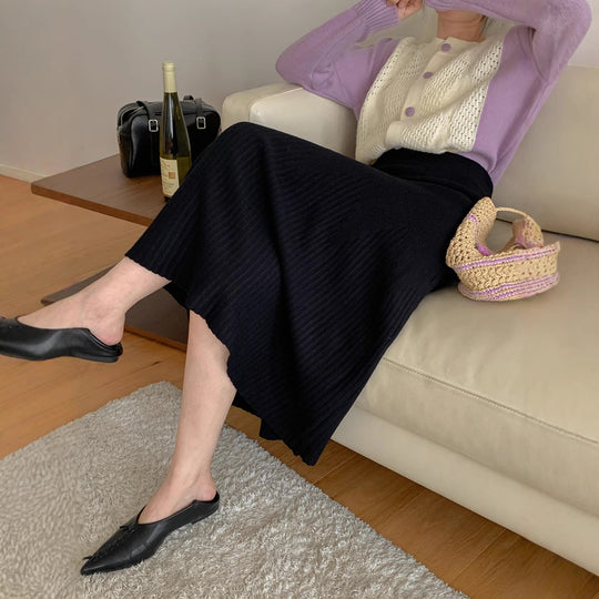Damen Eleganter, weicher Plisseerock Shop Nory