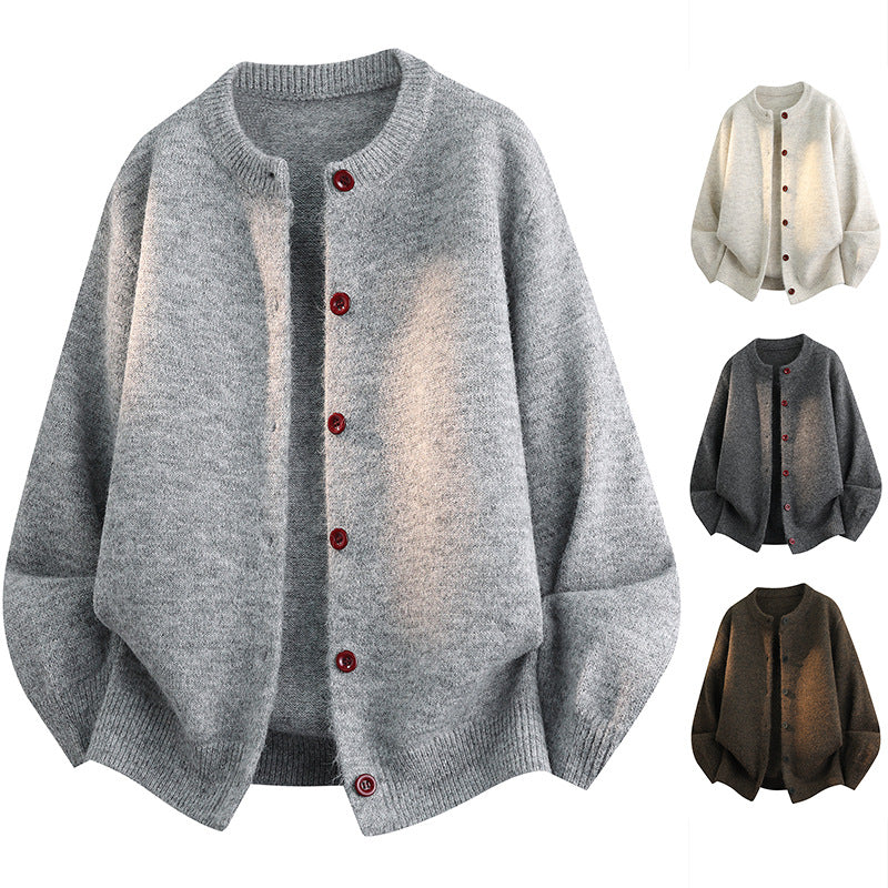 Damen Komfortable Strickjacke mit Knopfleiste Shop Nory