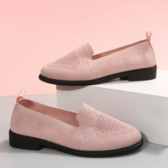 Damen luftige Slip-On Sneakers mit atmungsaktivem Netzmaterial