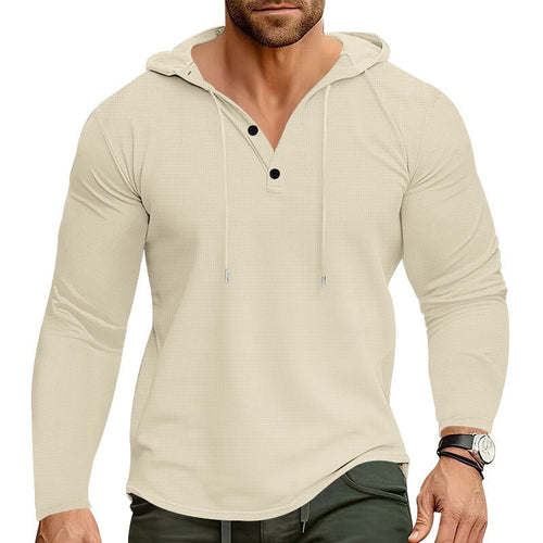 Herren lässiges Kapuzenshirt mit strukturierter Oberfläche