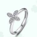 Damen Ring mit filigranem Blumen-Design und funkelnden Zirkonia Shop Nory