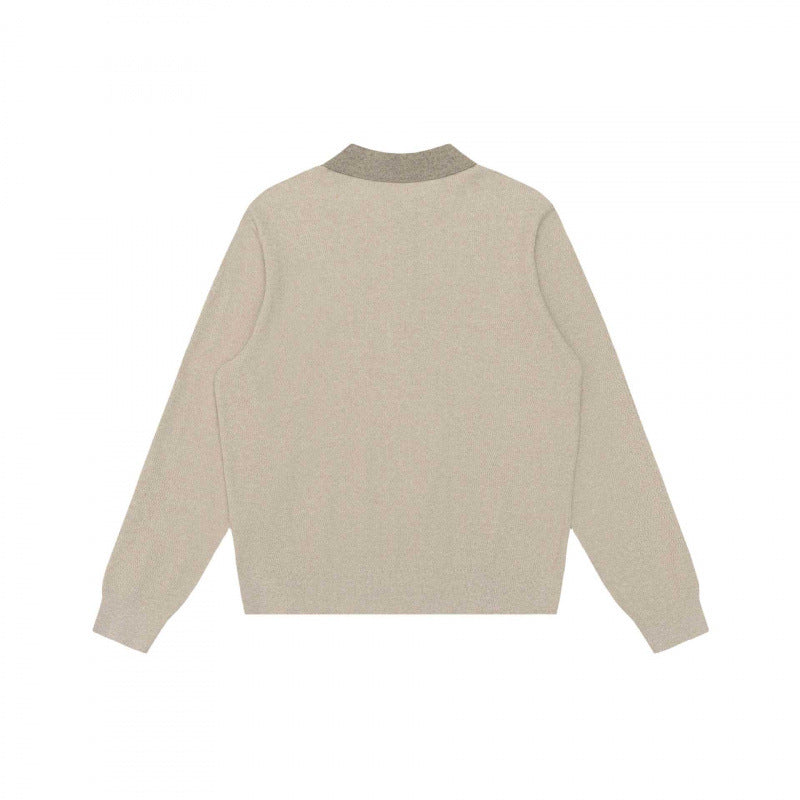 Unisex Feinstrick-Polopullover mit Henley-Knopfleiste und gerippten Bündchen Shop Nory