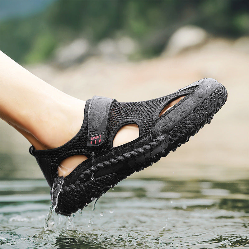 Herren Atmungsaktive Freizeitschuhe mit verstellbarem Riemen