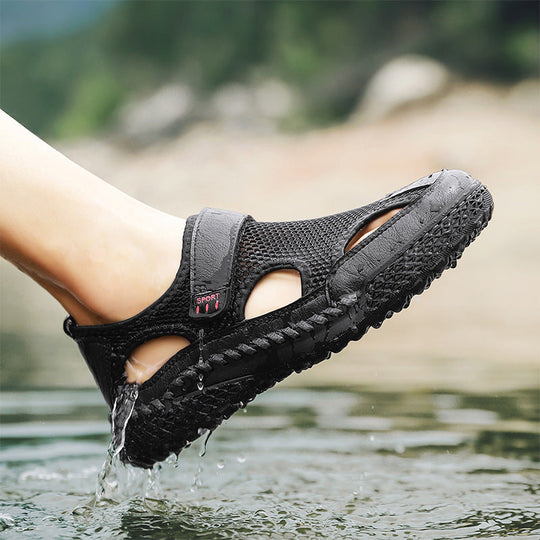 Herren Atmungsaktive Freizeitschuhe mit verstellbarem Riemen