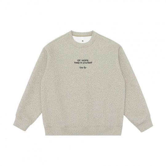 Unisex Oversize-Sweatshirt mit minimalistischer Bruststickerei und geripptem Saum Shop Nory