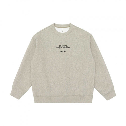 Unisex Oversize-Sweatshirt mit minimalistischer Bruststickerei und geripptem Saum Shop Nory